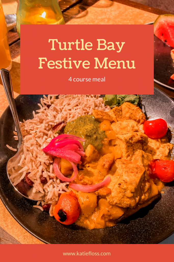 TURTLE BAY FESTIVE MENU
